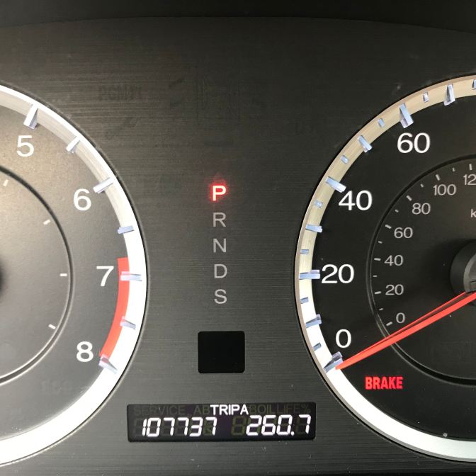 Odometer reading 107737 miles.