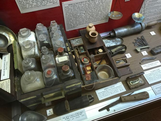Revolutionary War era field medical kit.