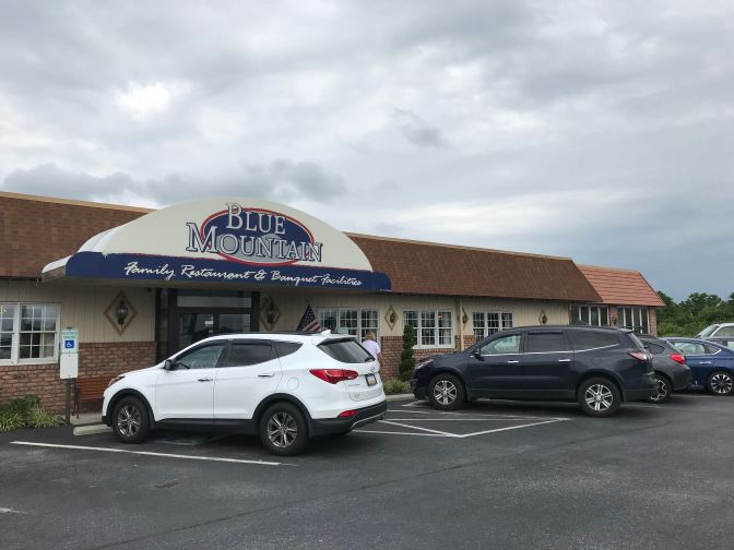 Exterior of Blue Mountain restaurant.