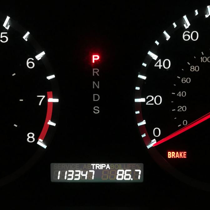 Odometer reading 113347 TRIP A 86.7