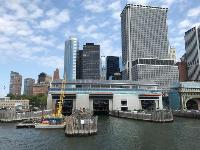 View of the Whitehall Ferry Terminal in Manhattan.