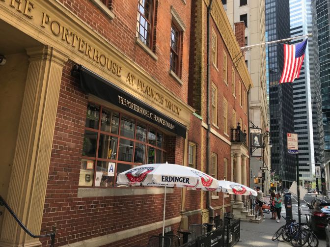 View of exterior of Fraunces Tavern.