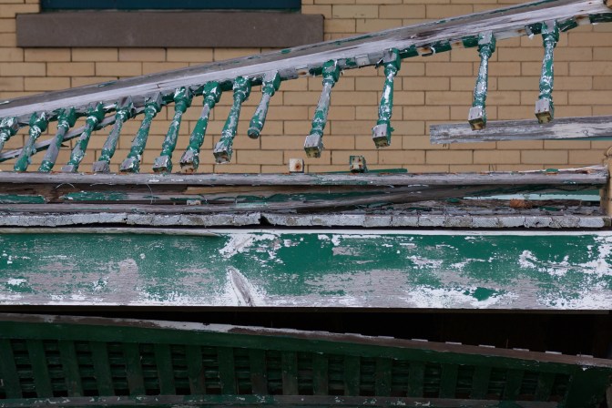 Broken railing on porch.