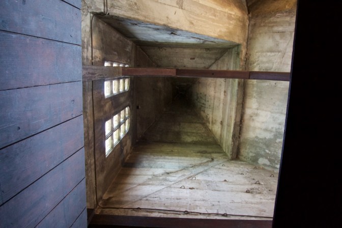 View from under gallows.