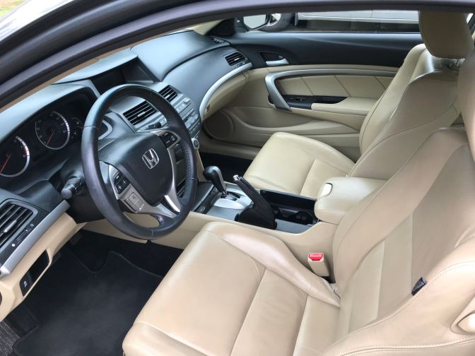 Interior of 2012 Honda Accord coupe.