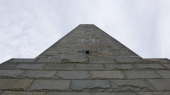 View of High Point Monument, looking up from the base.