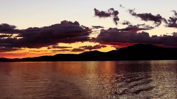Sunset on Raquette Lake.
