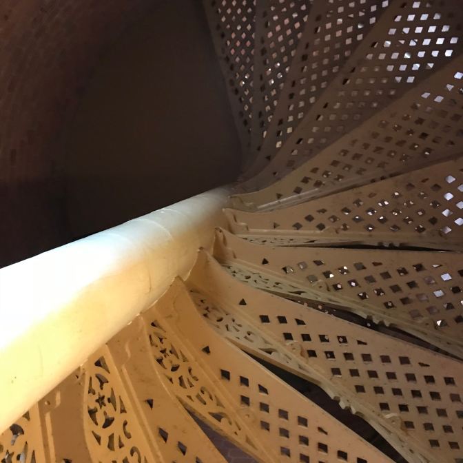 Open staircase in South Tower of Twin Lights.