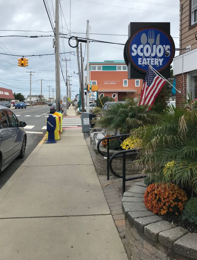 Exterior of Scojo's Eatery in Surf City, NJ.