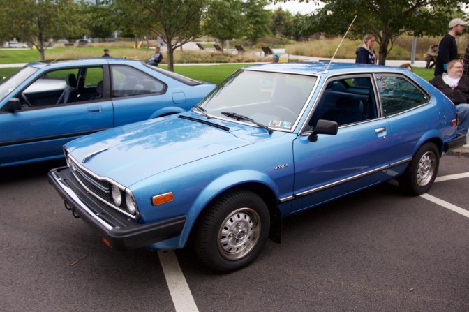 1978 Honda Accord hatchback in blue.