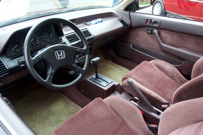 Interior of 1987 Honda Accord.