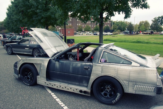 Nissan Z with bare metal bodywork.
