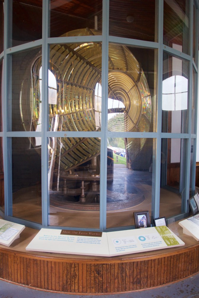 Large fresnel lens from South Tower light in Navesink.