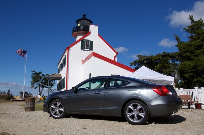 2012 Honda Accord in front of East Point Lighthouse.