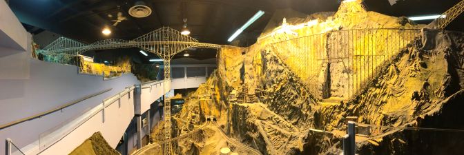 Panorama of train exhibit.