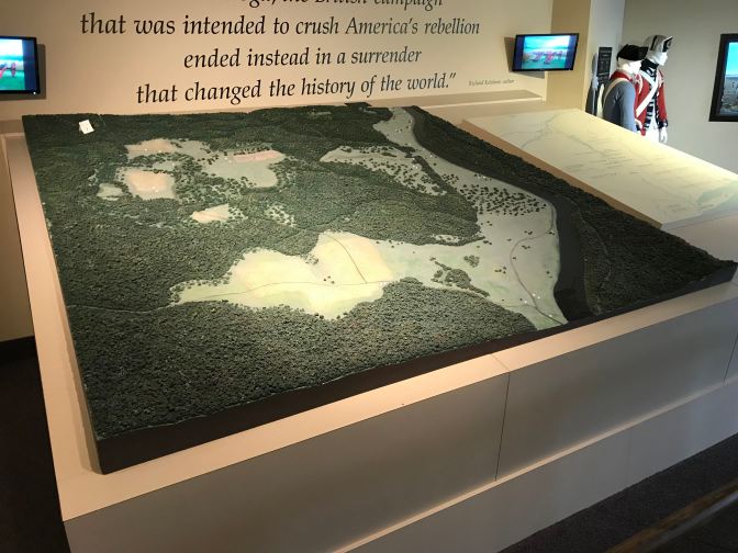 Battlefield map of the Battles of Saratoga.