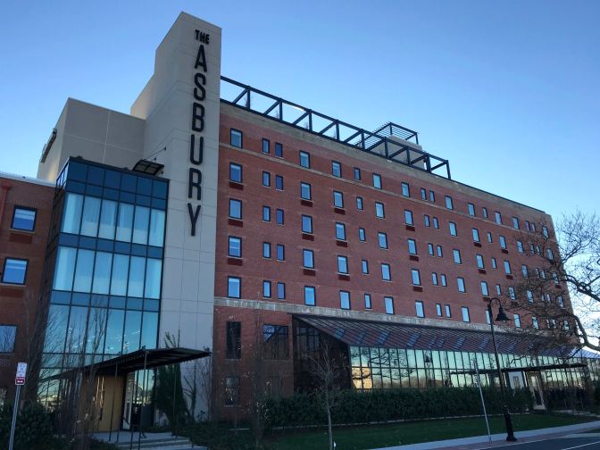 Exterior of The Asbury hotel.