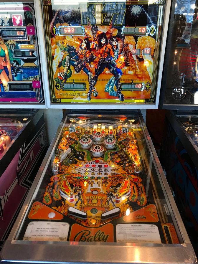 KISS pinball machine.