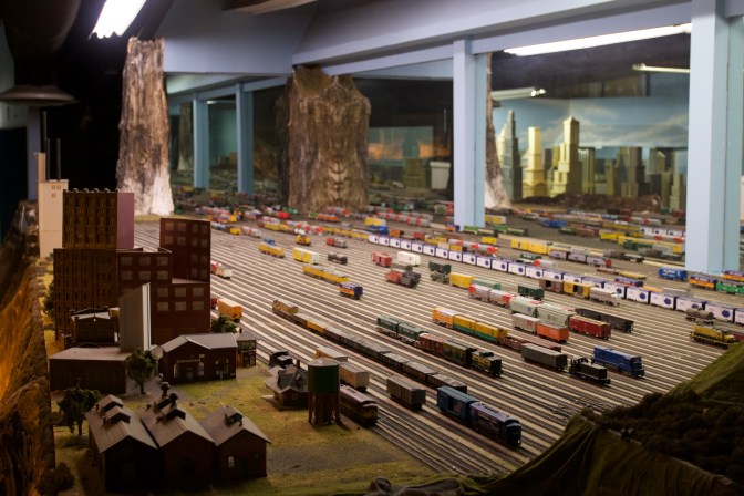Model train yard.