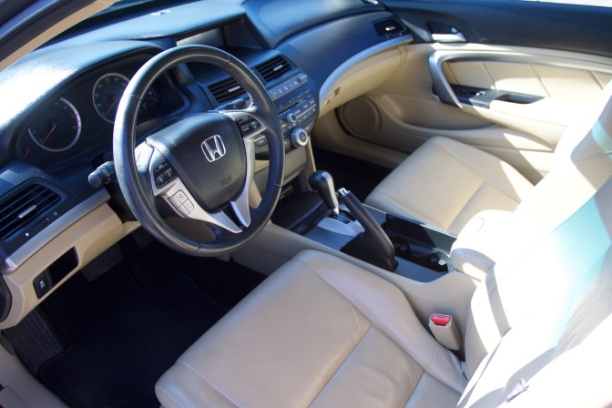 Interior of 2012 Honda Accord coupe.