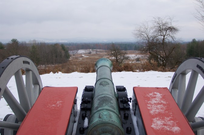 View of battlefield from looking down battle of cannon.