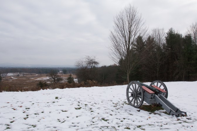 View of cannon overlooking battlefield.