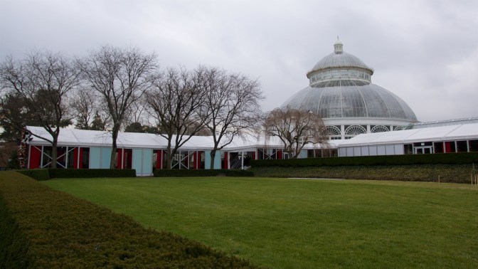 Exterior of Enid A. Haupt Conservatory.
