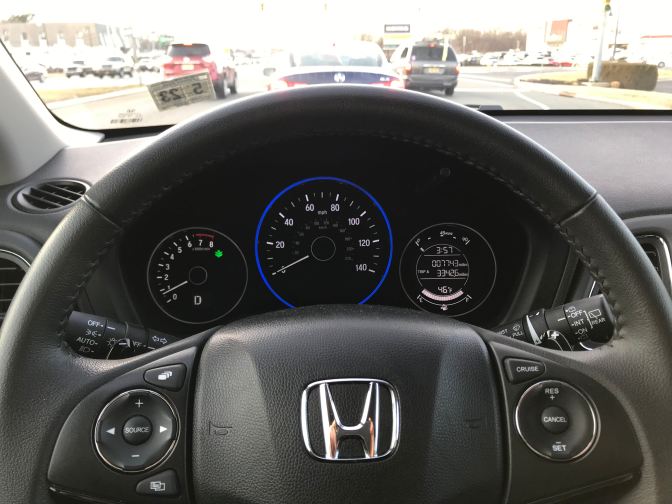 Interior dashboard of 2018 Honda HRV.