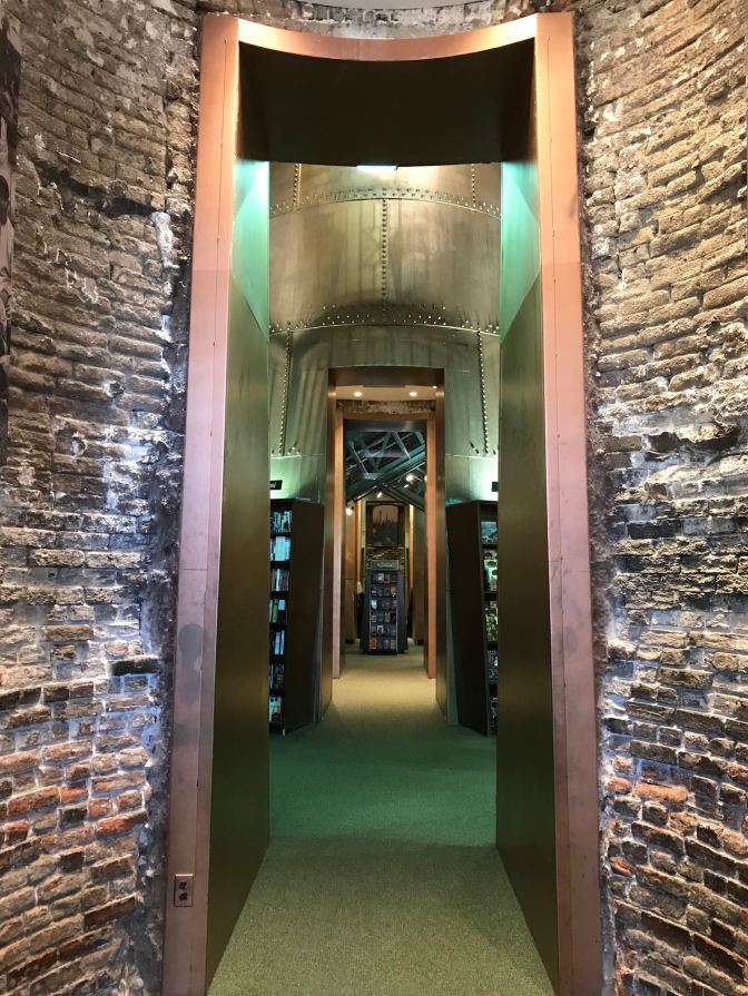 Corridor through Barnes and Noble, through the remains of the boilers.