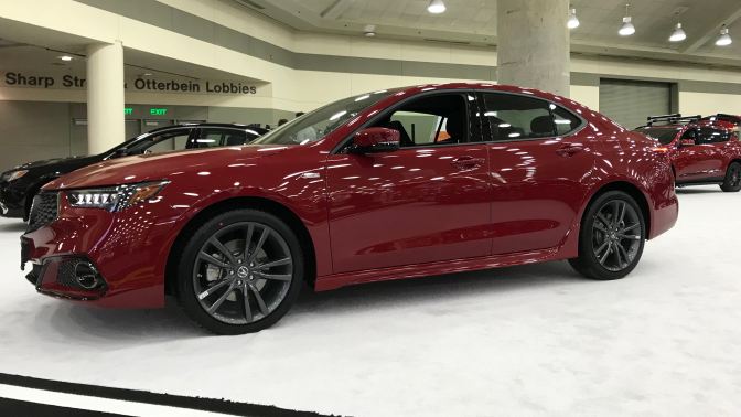 Red Acura TLX A-Spec.