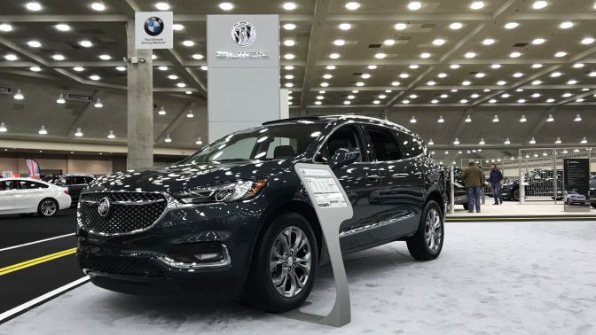 Buick Enclave, in gray.