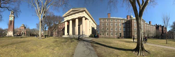Panorama of Brown University campus.