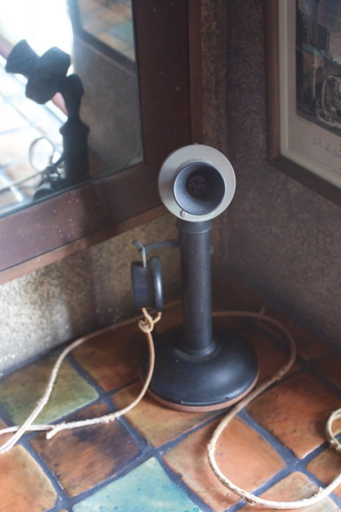 Telephone-style intercom system.