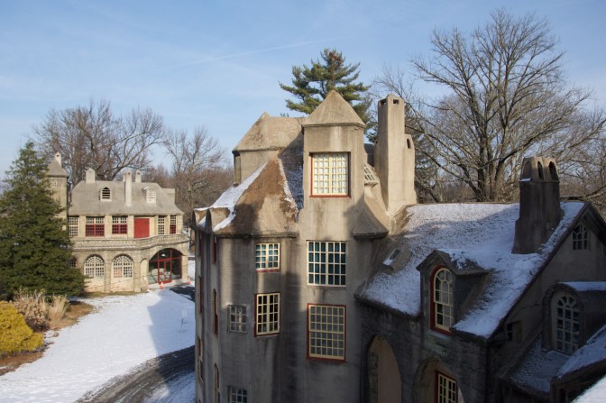 View of castle from terrace on third floor.