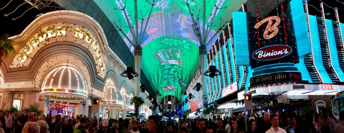 Panorama of Freemont Street.