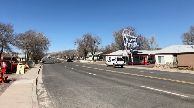 View of Route 66 heading out of town.