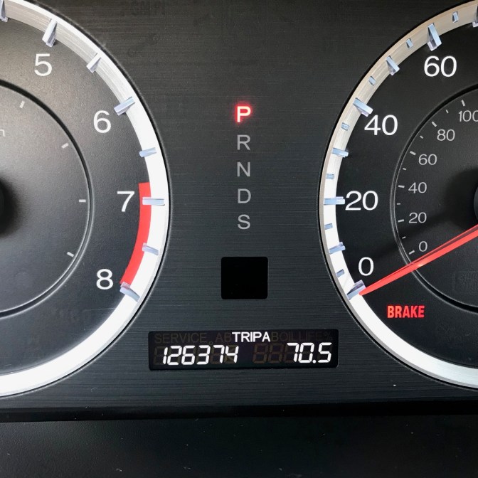 Car odometer with 126374 TRIP A 70.5