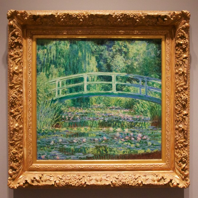 Water Lillies and Japanese Bridge.