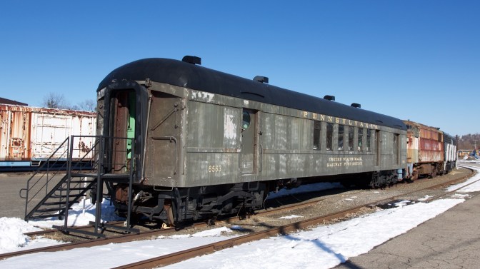 Exterior of PRR 6507 postal car.