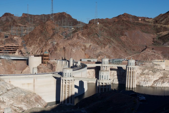 Close-up of Hoover Dam.