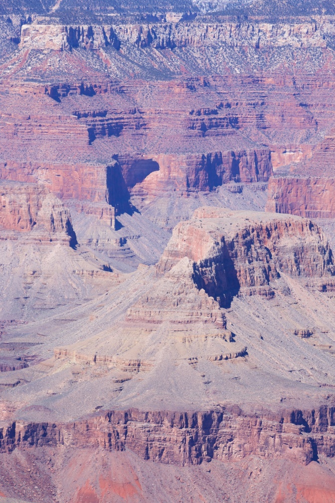 Portrait view of rocks of Grand Canyon.