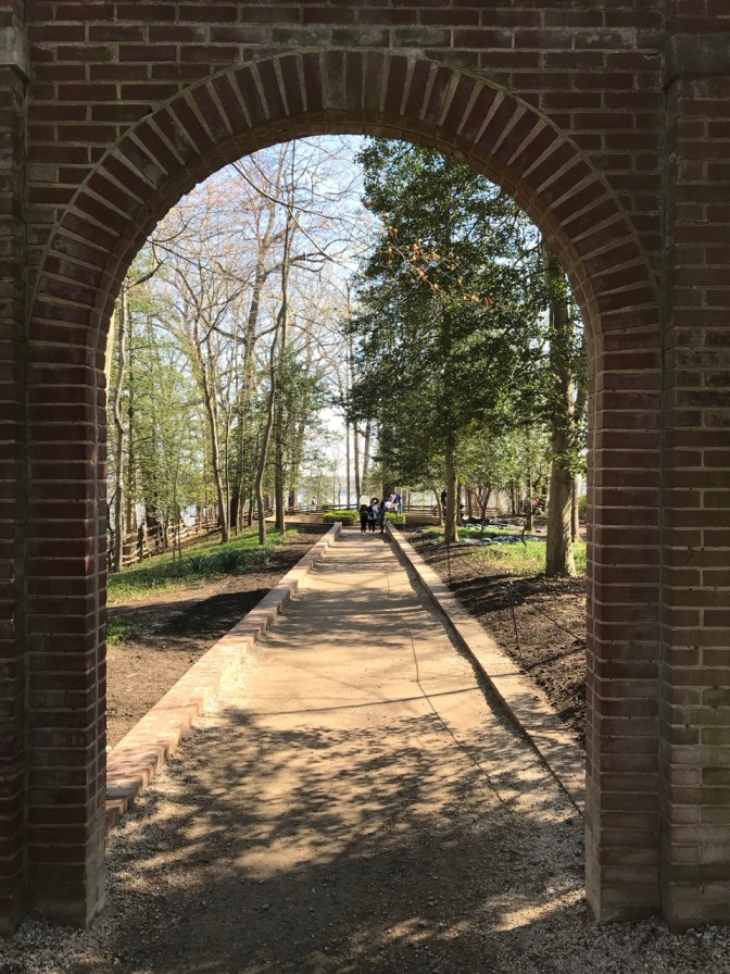 Brick archway leading to slave graveyard.
