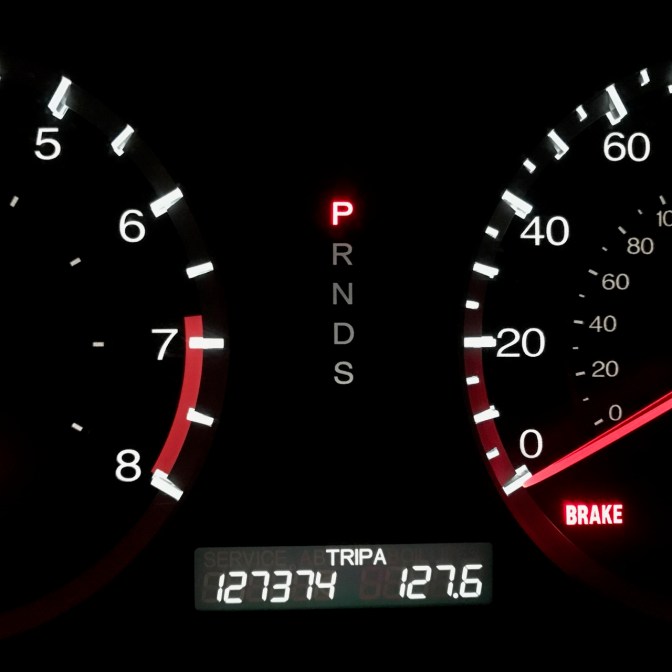 Honda Accord odometer reading 127374 TRIP A 127.6