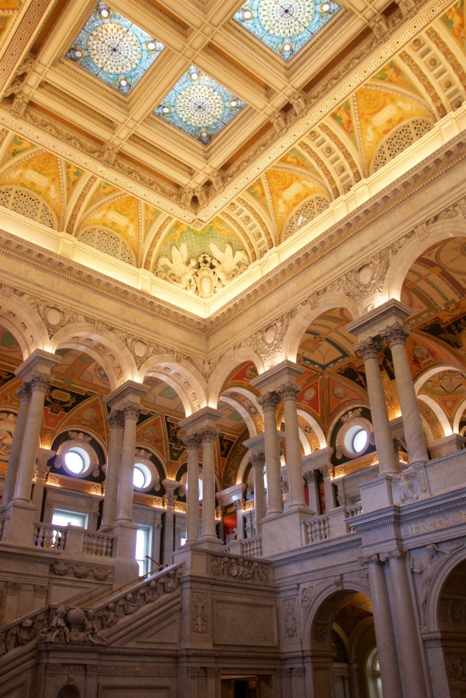 Interior of Great Hall of Jefferson Building.