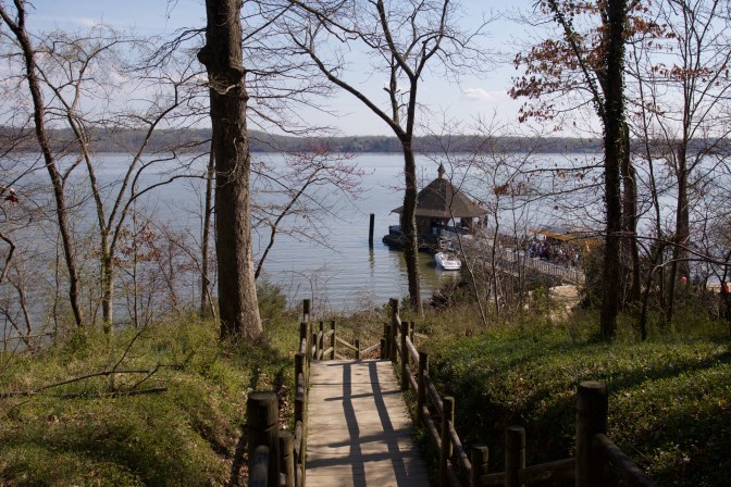 Path in woods leading to Potomac River and wharf.