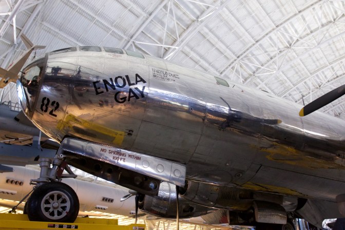 Nose and front landing gear of the Enola Gay.