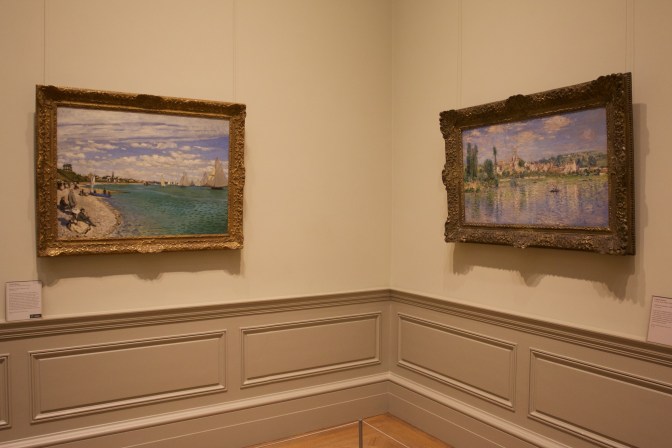 Two Monet paintings.
