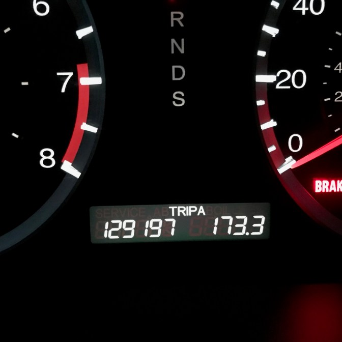 Car odometer reading 129197 TRIP A 173.3