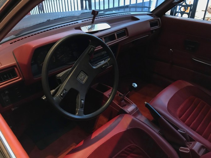 Interior of Honda Prelude.