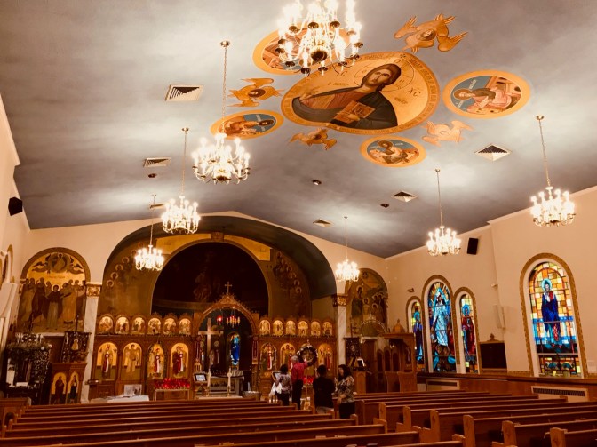 Interior of St. George Orthodox Church.